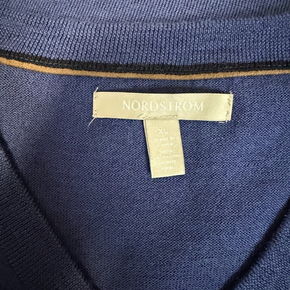 Nordstrom Blue V-Neck Sweater Vest - Picture 3 of 3